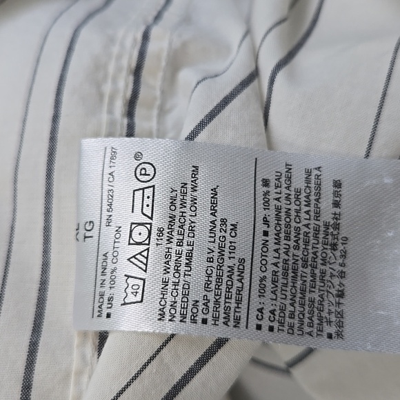 Banana Republic Gray Striped  Men's Untucked  Shirt Long Sleeve XL - Picture 4 of 4